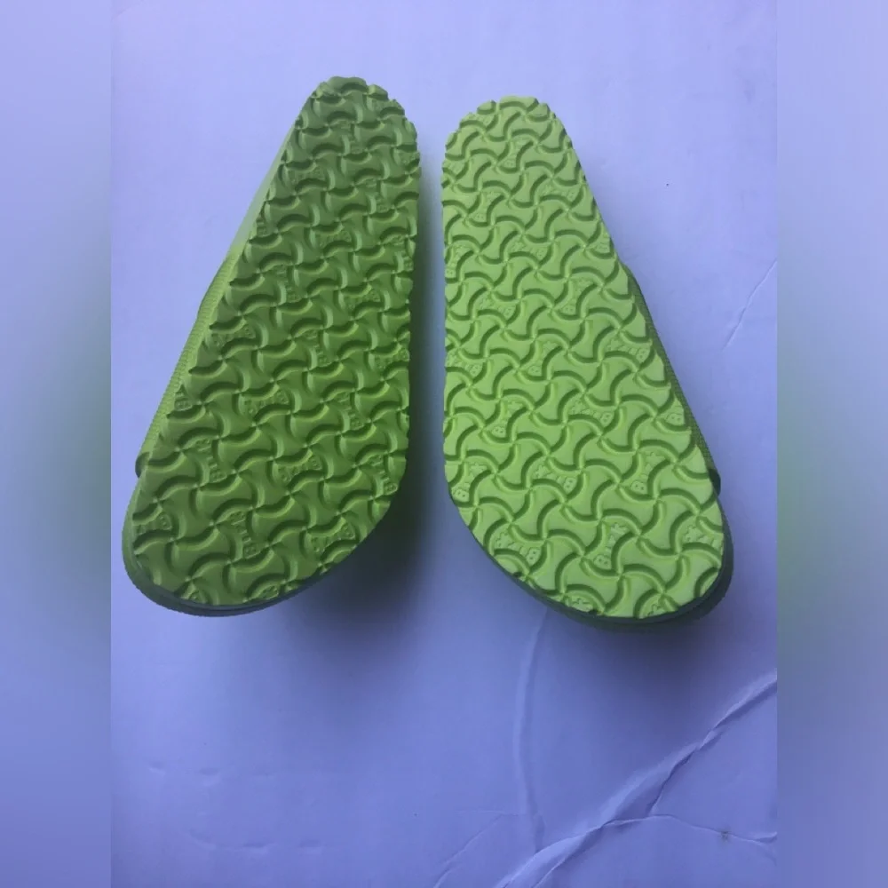 Birkenstock Neon Lime Slide Sandals